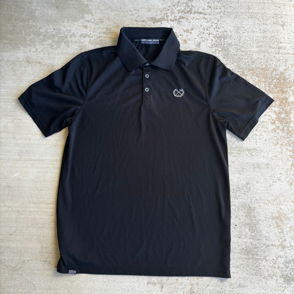 Dixxon Flannel Co Polo Shirt Mens XL Black Performance Stretch Golf Preppy